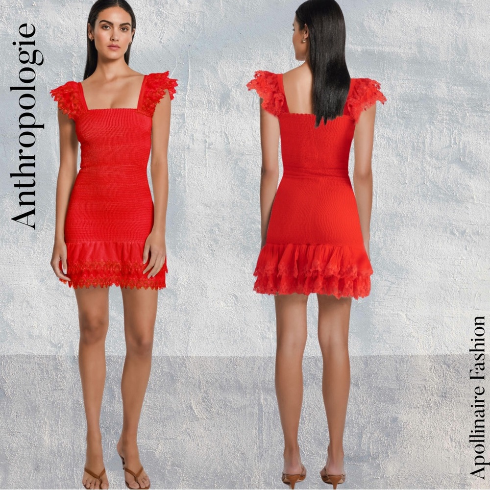 Anthropology by PEIXOTO - Red Belle Ruched Mini Dress